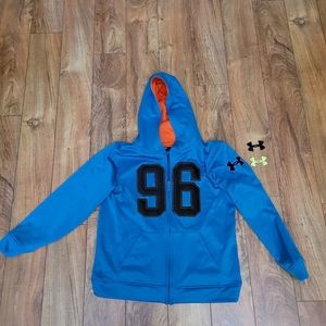 Youth Under Armour zippered hoodie w stitched #96